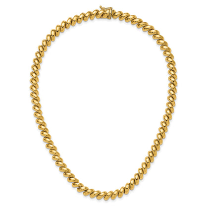 14k Polished 8mm 17 inch San Marco Necklace