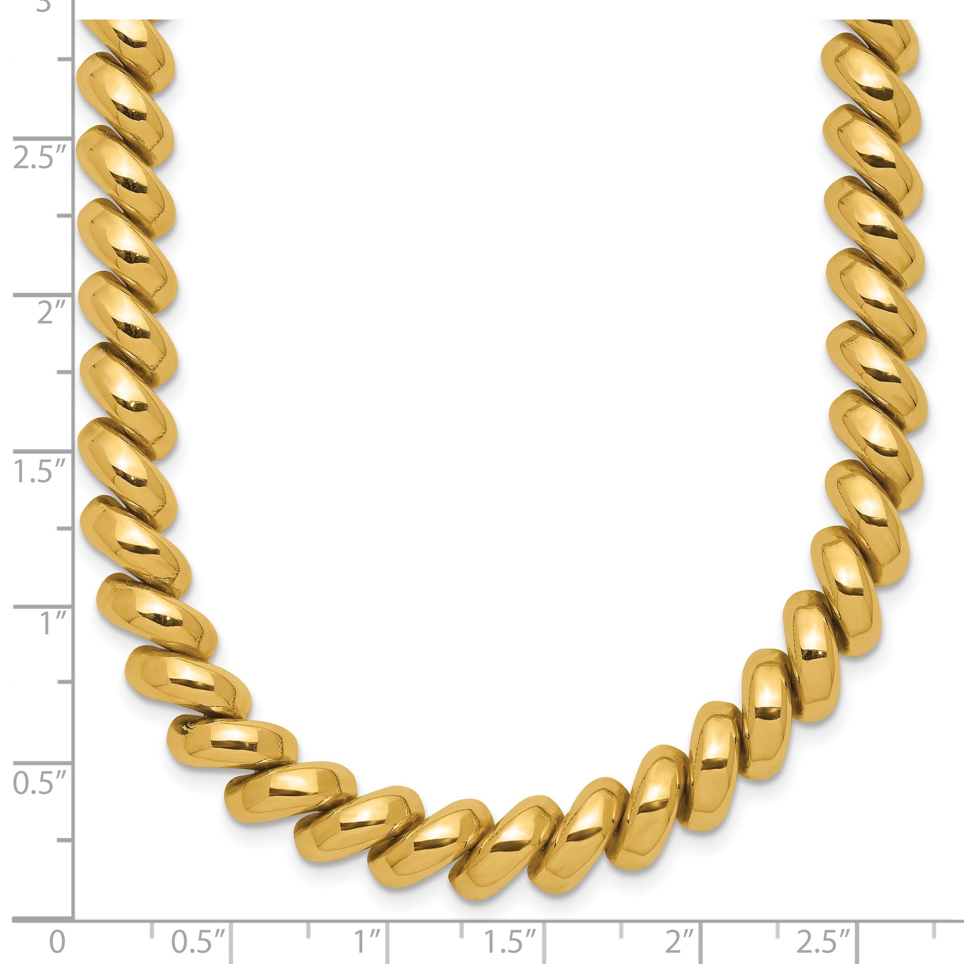 14k Polished 8mm 17 inch San Marco Necklace