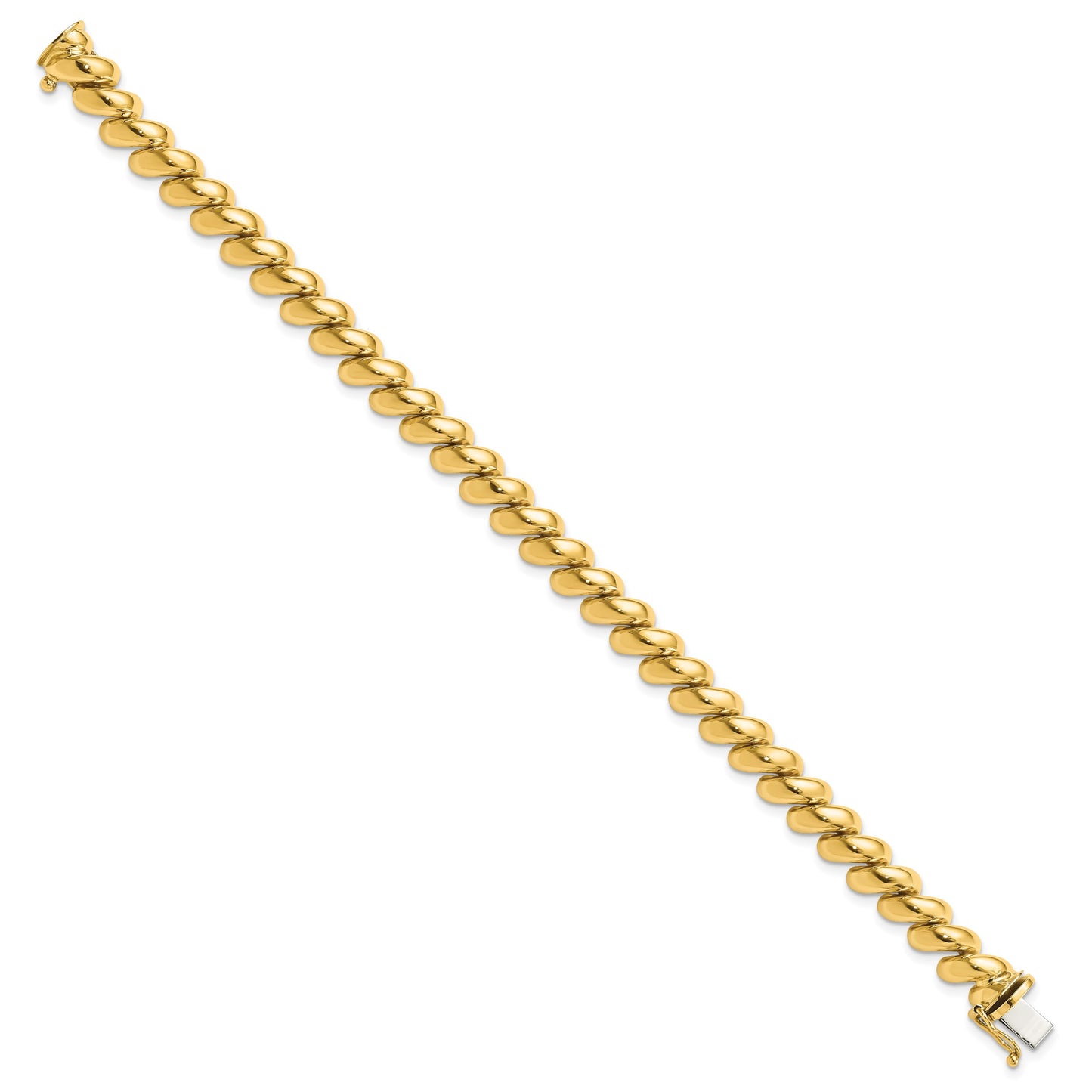 14k Polished 8mm 7 inch San Marco Bracelet