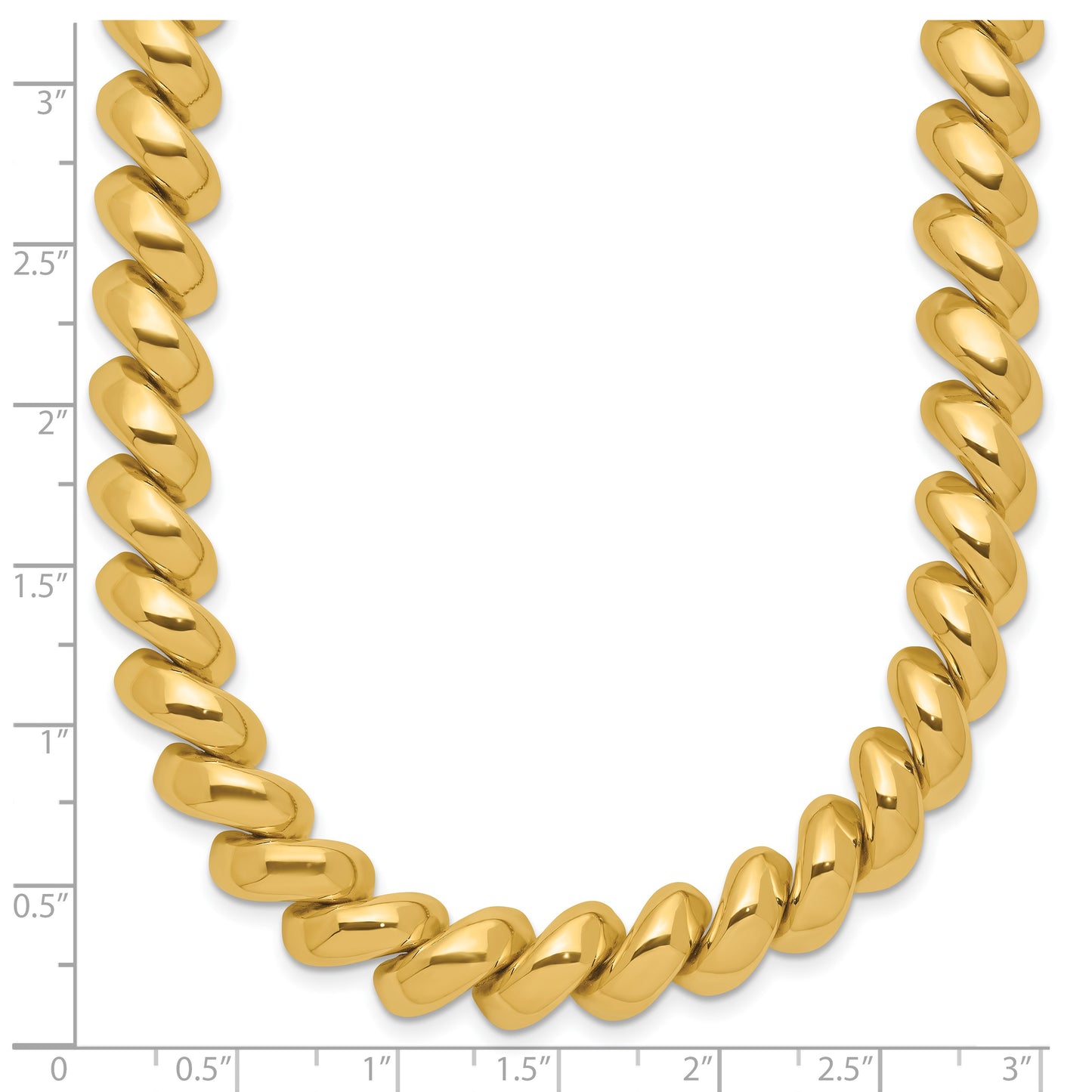 14k Polished 10mm 17 inch San Marco Necklace
