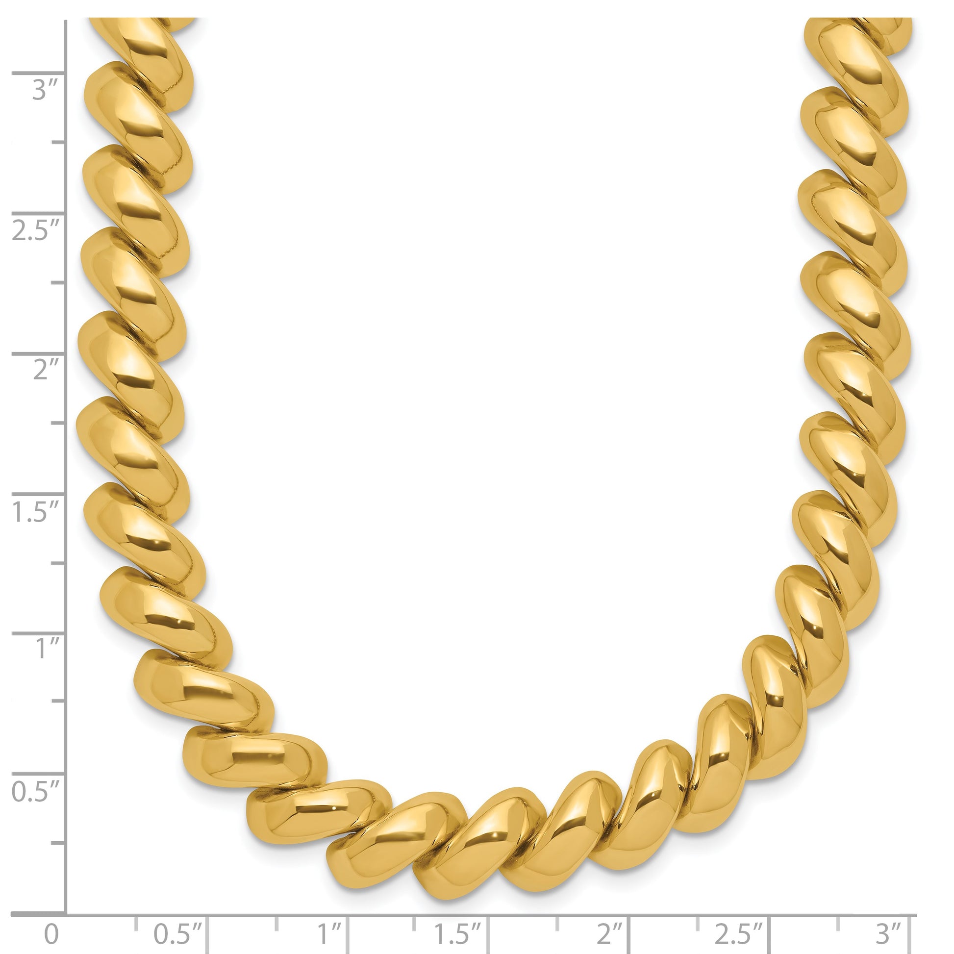 14k Polished 10mm 18 inch San Marco Necklace