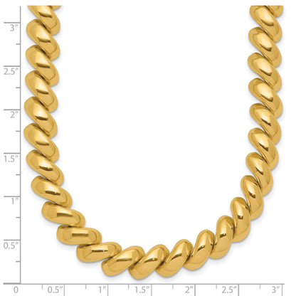 14k Polished 10mm 18 inch San Marco Necklace