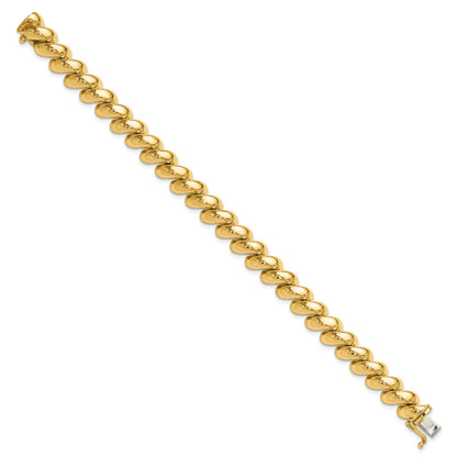 14k Polished 10mm 8 inch San Marco Bracelet