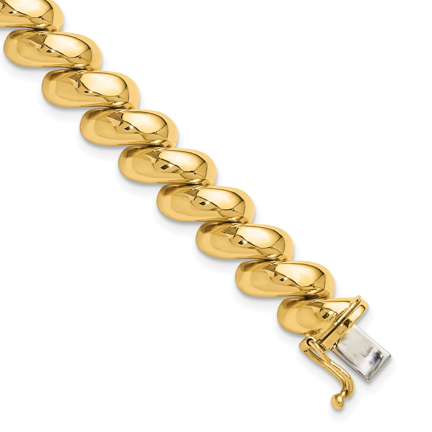 14k Polished 10mm 8 inch San Marco Bracelet