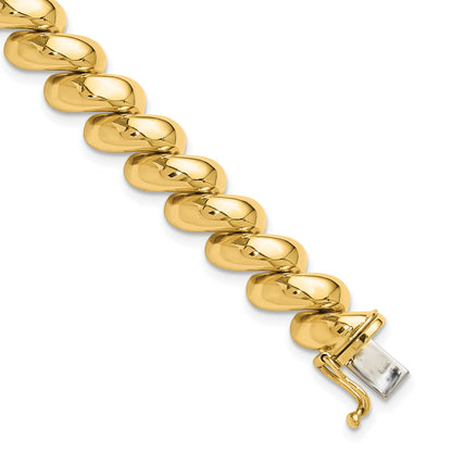 14k Polished 10mm 8 inch San Marco Bracelet