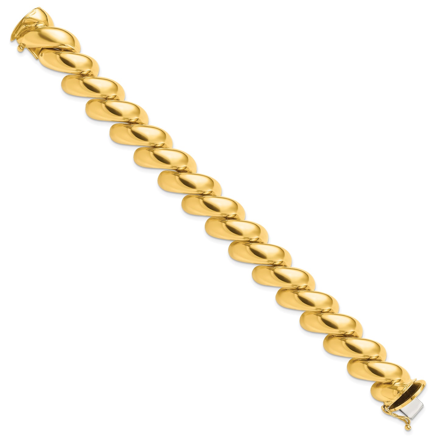 14k Polished 14mm 8 inch San Marco Bracelet