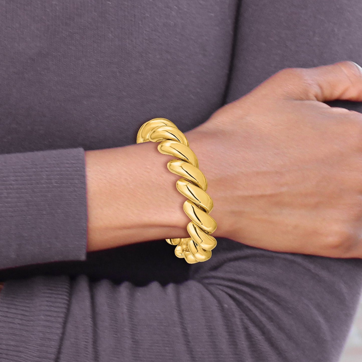 14k Polished 14mm 7 inch San Marco Bracelet
