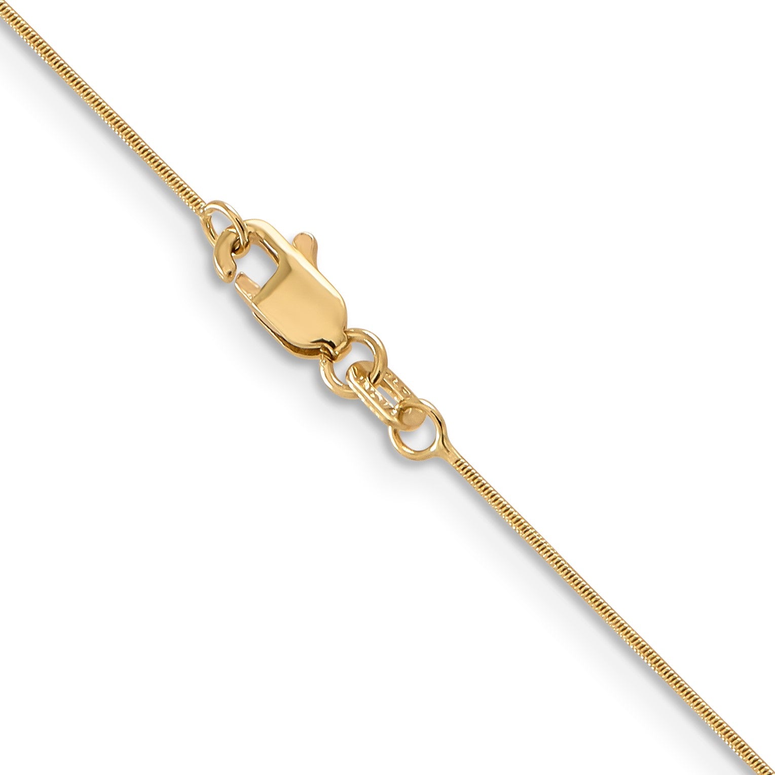 14K 24 inch .65mm Round Snake with Lobster Clasp Chain