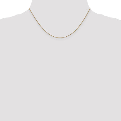 14K 16 inch .8mm Round Snake with Lobster Clasp Chain