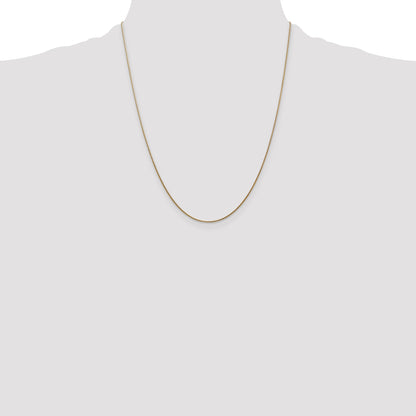 14K 22 inch .8mm Round Snake with Lobster Clasp Chain