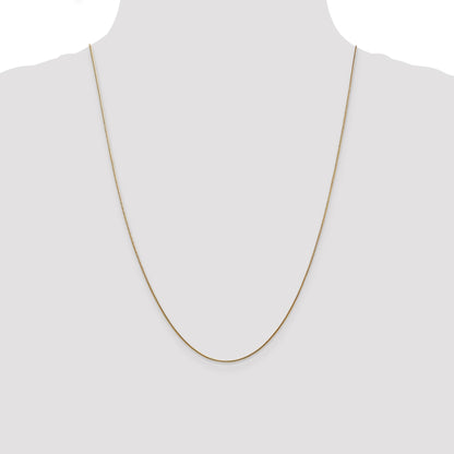14K 24 inch .8mm Round Snake with Lobster Clasp Chain