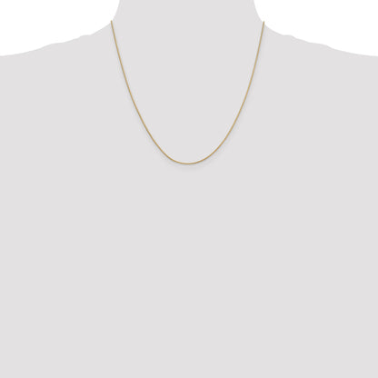 14K 20 inch .9mm Round Snake with Lobster Clasp Chain