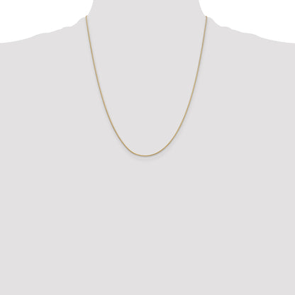 14K 22 inch .9mm Round Snake with Lobster Clasp Chain