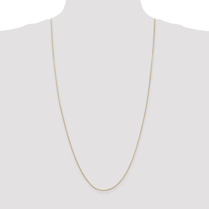 14K 30 inch .9mm Round Snake with Lobster Clasp Chain