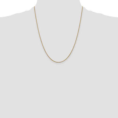 14K 22 inch 1.1mm Round Snake with Lobster Clasp Chain