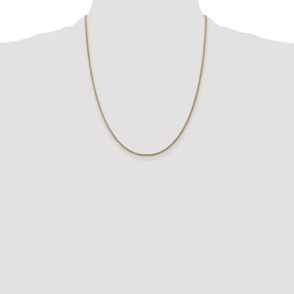 14K 22 inch 1.6mm Round Snake Lobster Clasp Chain