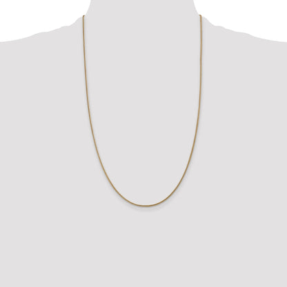 14K 26 inch 1.6mm Round Snake Lobster Clasp Chain