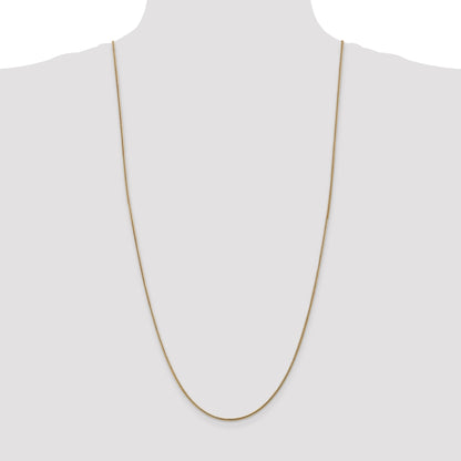 14K 30 inch 1.6mm Round Snake Lobster Clasp Chain