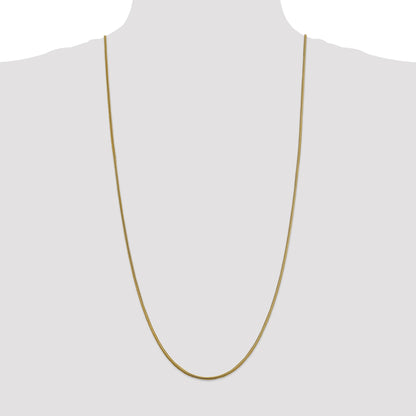 14K 30 inch 1.85mm Round Snake Lobster Clasp Chain