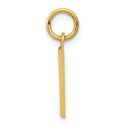 14k Small Polished Number 1 Charm