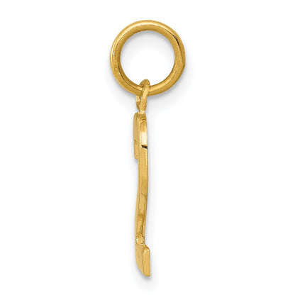 14k Small Polished Number 2 Charm