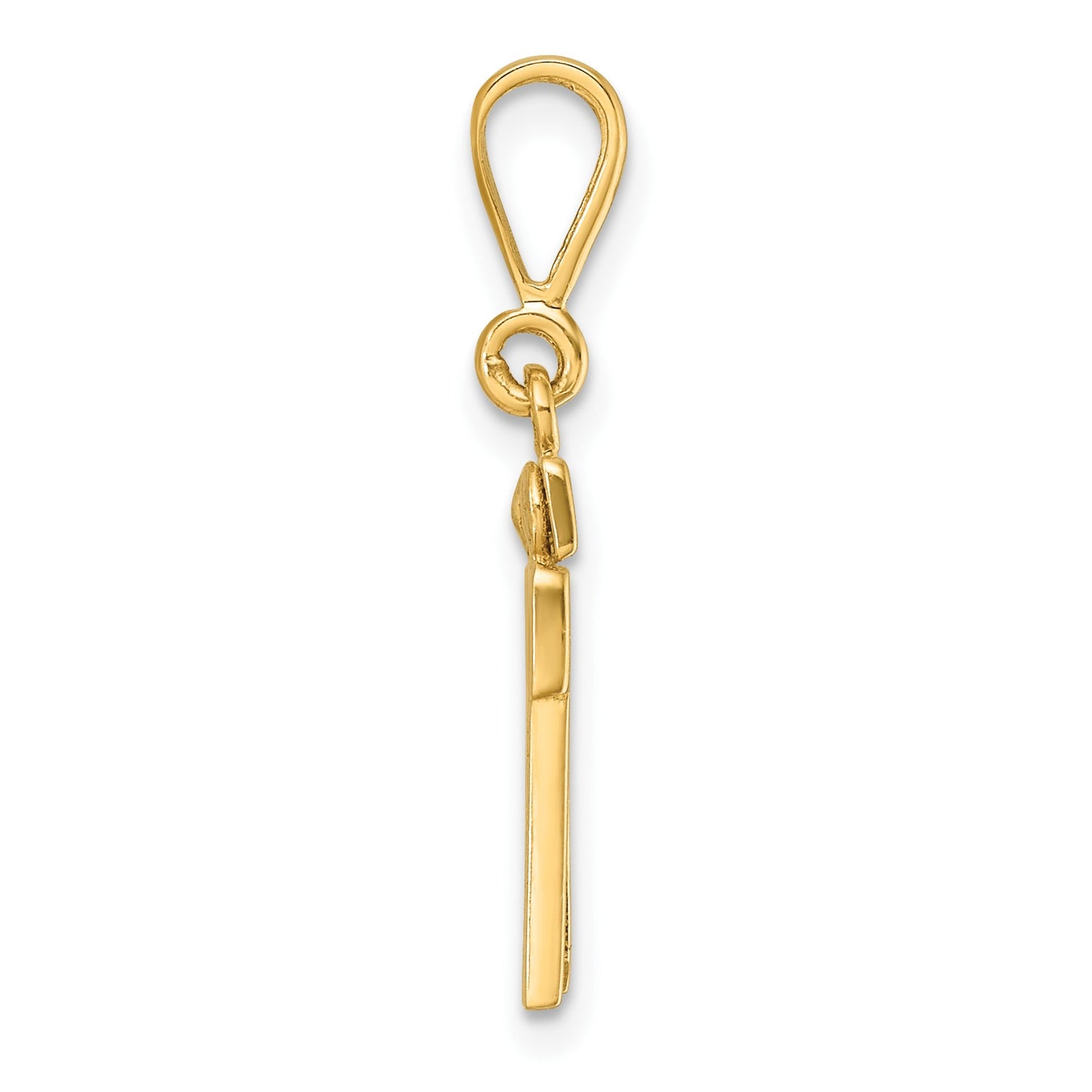 14k Small Polished Number 16 Charm