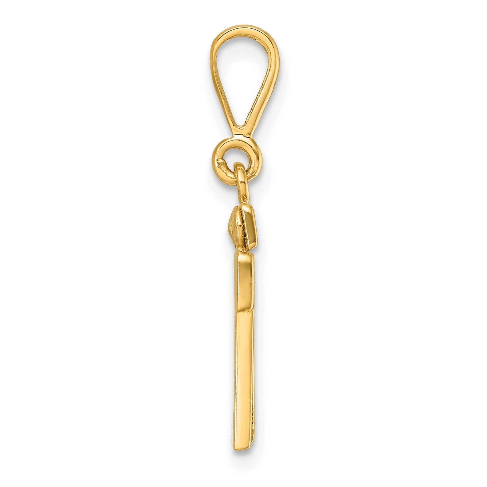 14k Small Polished Number 16 Charm