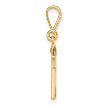 14k Small Polished Number 16 Charm