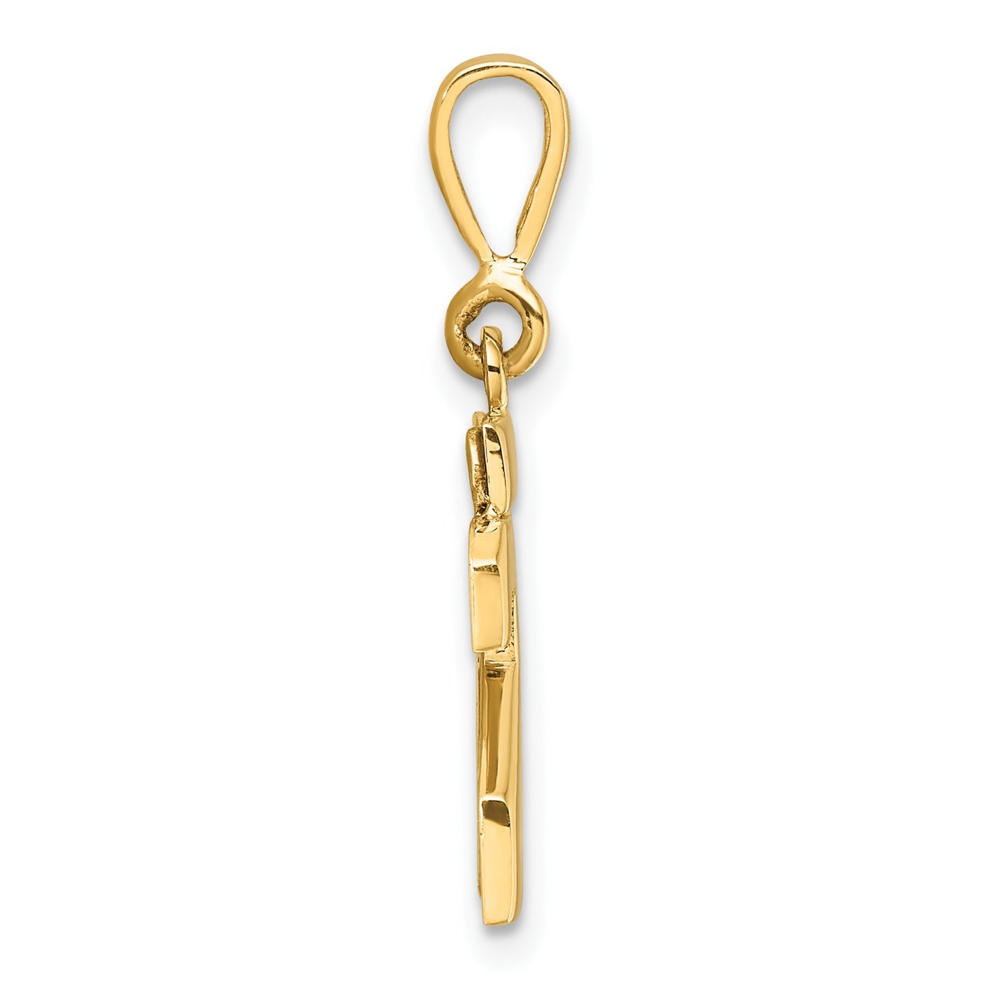 14k Small Polished Number 23 Charm