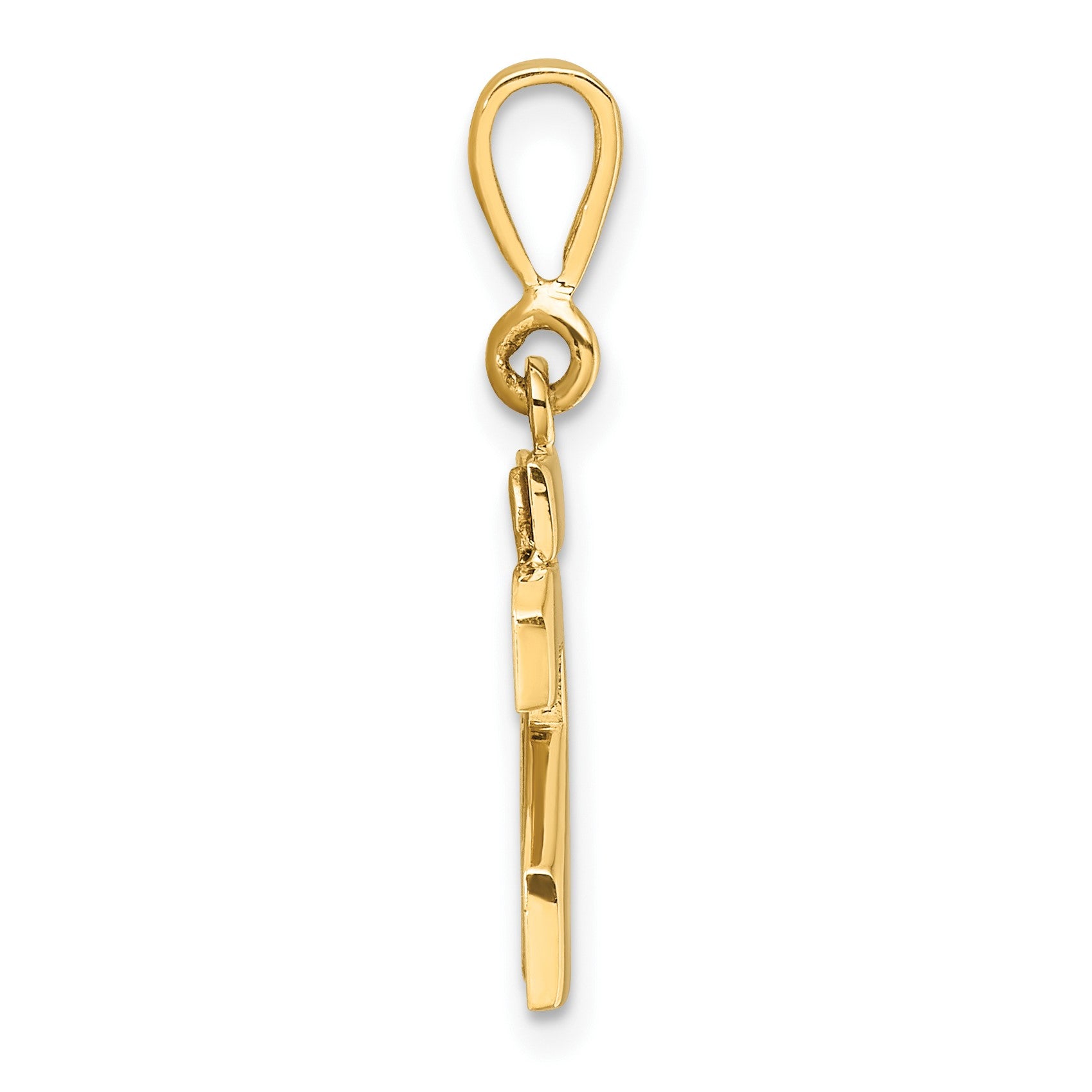14k Small Polished Number 23 Charm