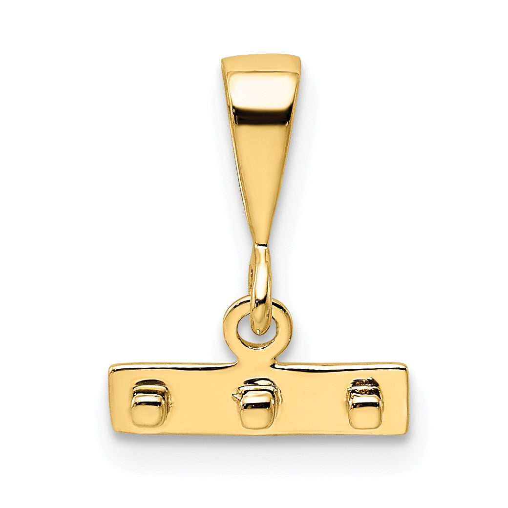 14k Small Polished Top Charm