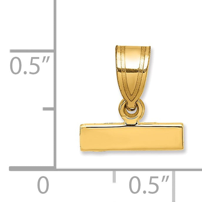 14k Small Polished Top Charm