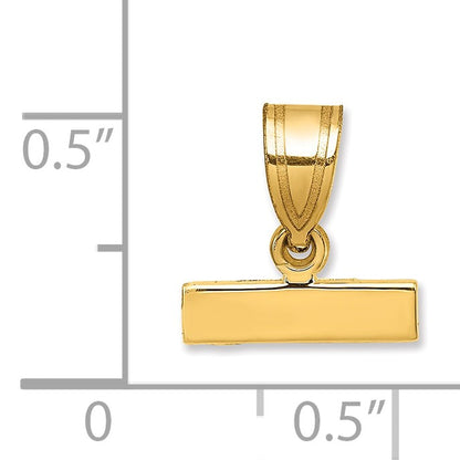 14k Small Polished Top Charm