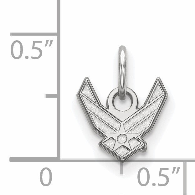 Sterling Silver Rhodium-plated LogoArt U.S. Air Force Extra Small Pendant