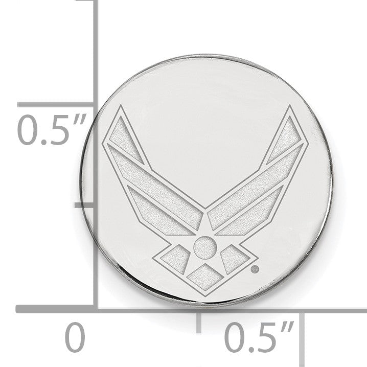 Sterling Silver Rhodium-plated LogoArt U.S. Air Force Lapel Pin