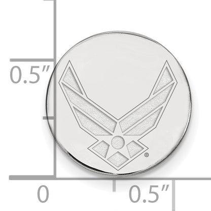 Sterling Silver Rhodium-plated LogoArt U.S. Air Force Lapel Pin