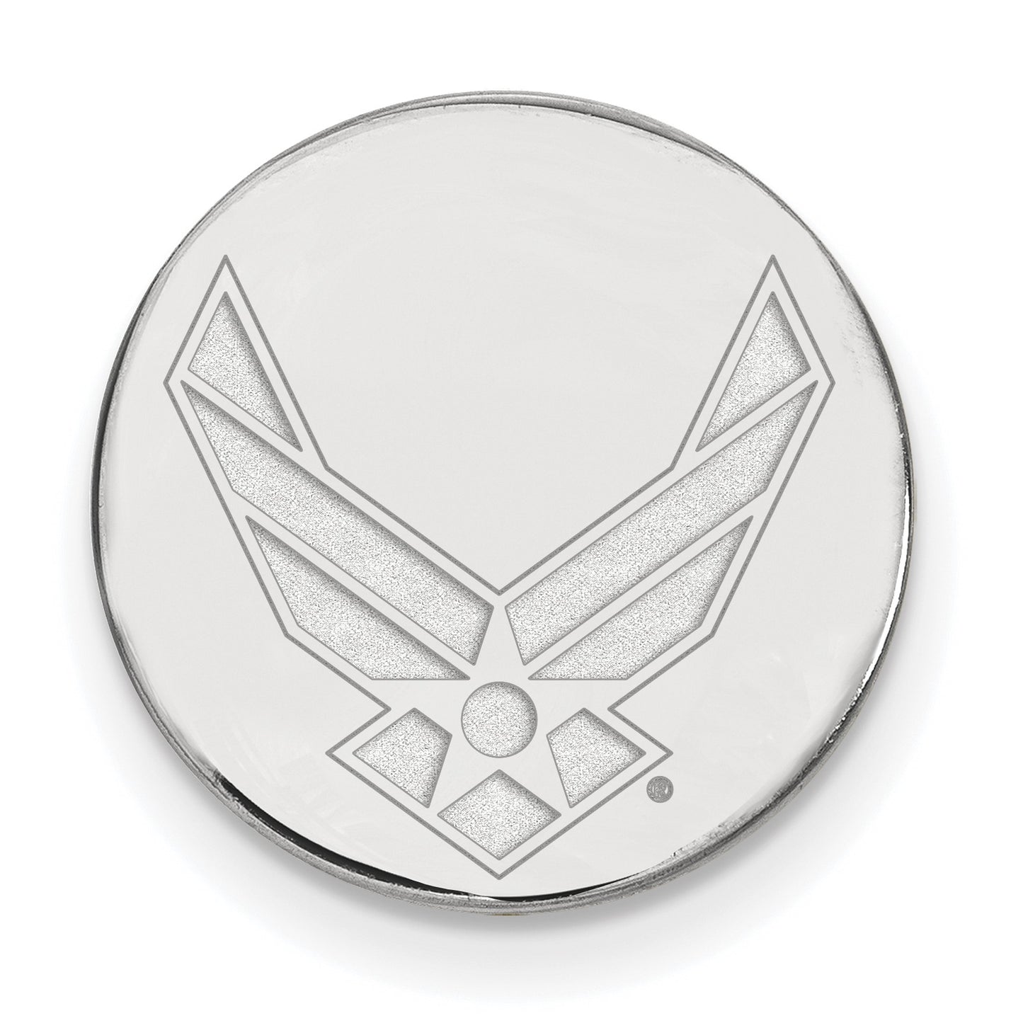 Sterling Silver Rhodium-plated LogoArt U.S. Air Force Lapel Pin