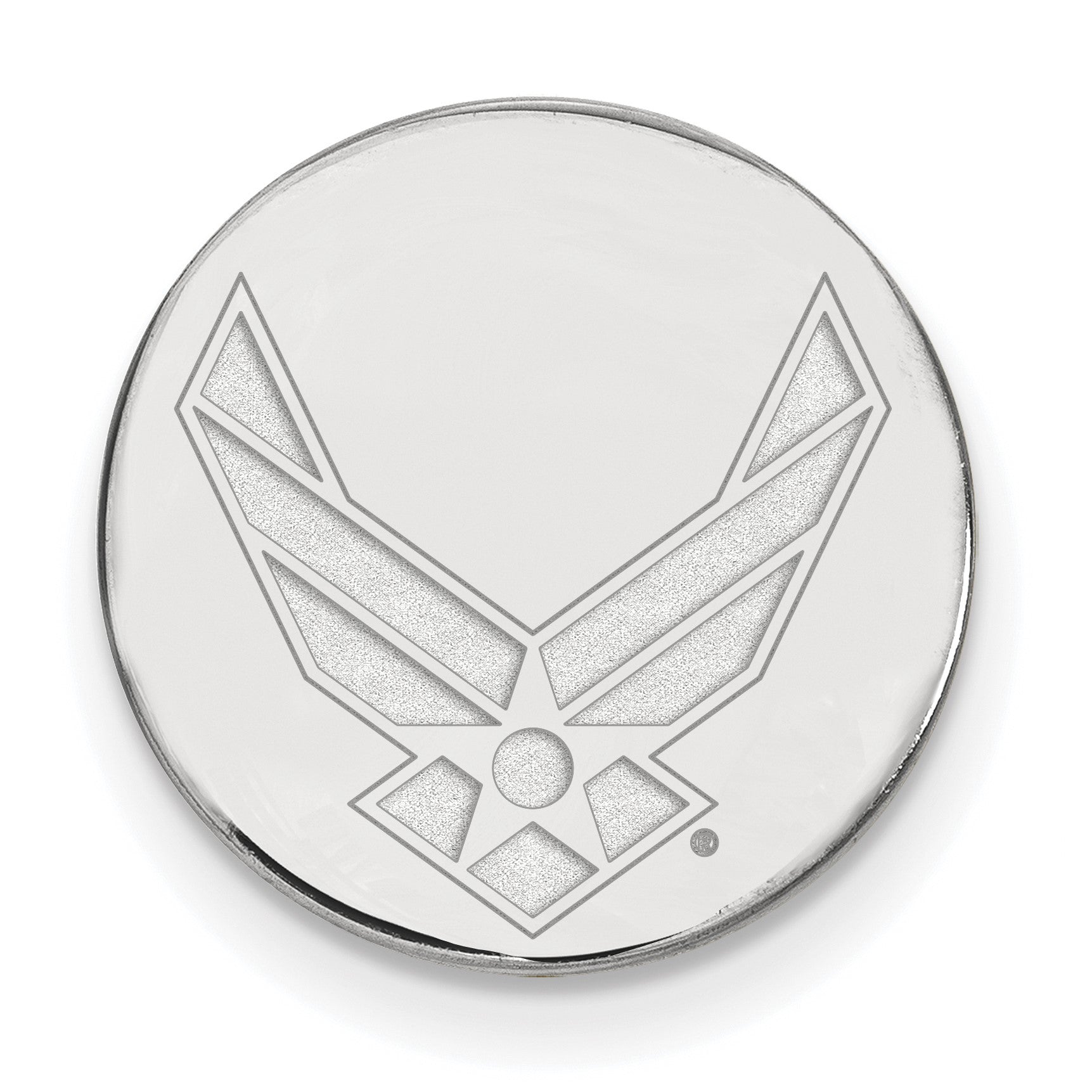 Sterling Silver Rhodium-plated LogoArt U.S. Air Force Lapel Pin