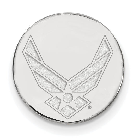 Sterling Silver Rhodium-plated LogoArt U.S. Air Force Lapel Pin