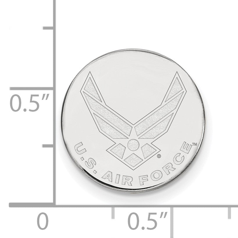 Sterling Silver Rhodium-plated LogoArt U.S. Air Force Lapel Pin