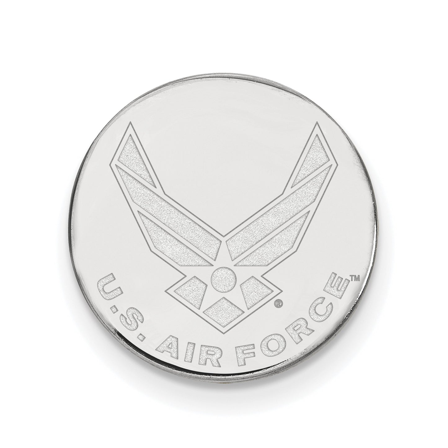 Sterling Silver Rhodium-plated LogoArt U.S. Air Force Lapel Pin