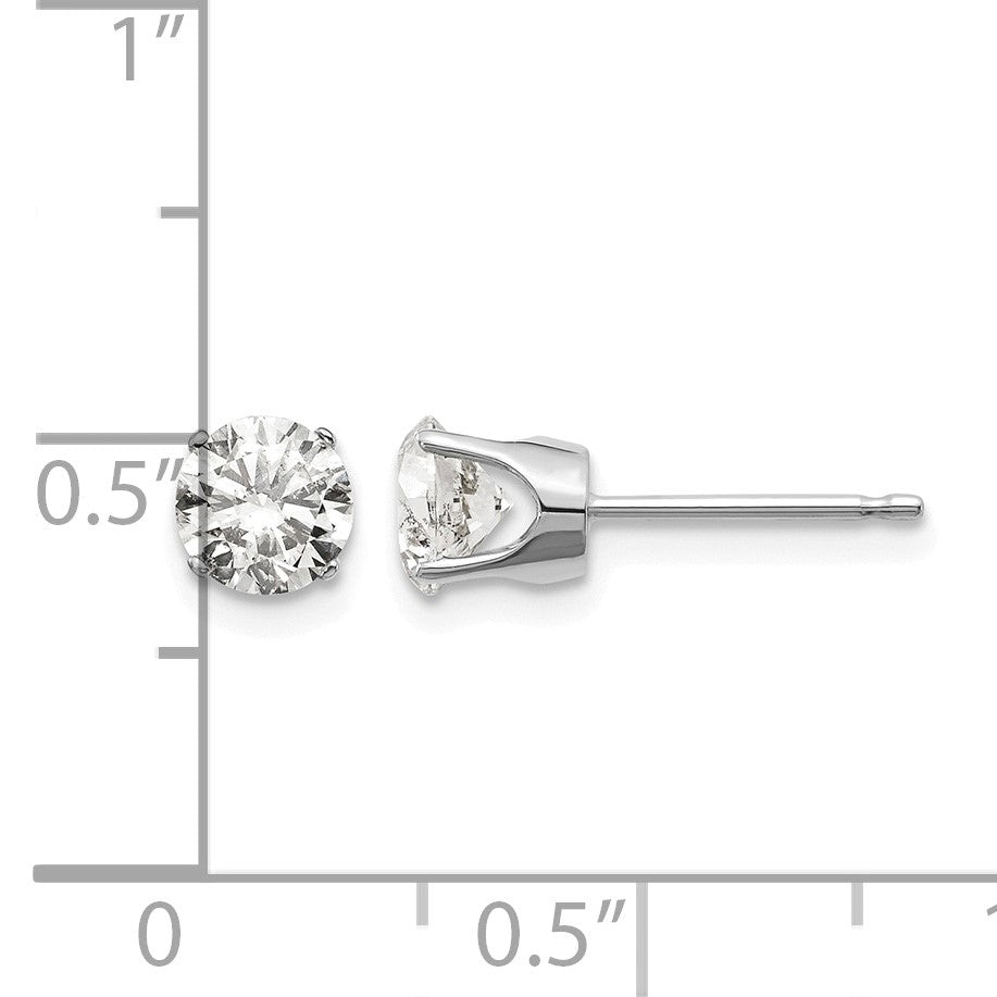 14kw 1.00ct. I2 K-L Diamond Stud Push-on Post Earrings