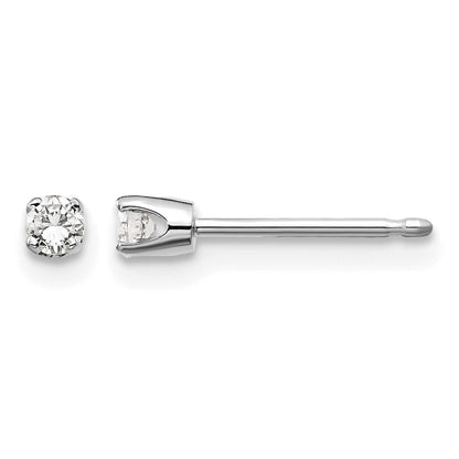 14kw .10ct I2 K-L Diamond Stud Push-on Post Earrings