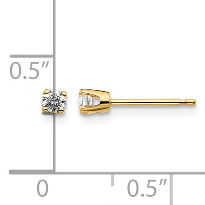 14ky .15ct. I2 K-L Diamond Stud Push-on Post Earrings