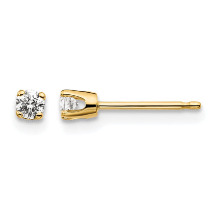 14ky .15ct. I2 K-L Diamond Stud Push-on Post Earrings