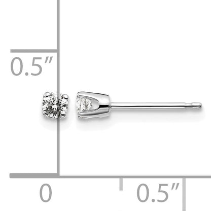 14kw .15ct I2 K-L Diamond Stud Push-on Post Earrings