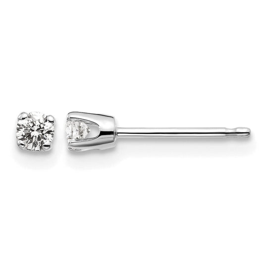 14kw .15ct I2 K-L Diamond Stud Push-on Post Earrings