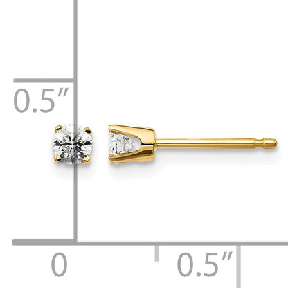 14ky .20ct. I2 K-L Diamond Stud Push-on Post Earrings