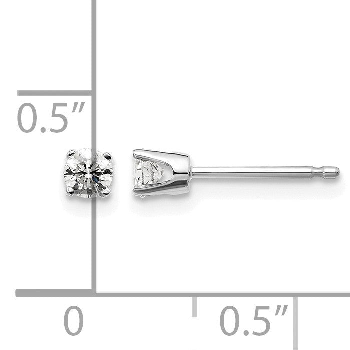 14kw .20ct I2 K-L Diamond Stud Push-on Post Earrings