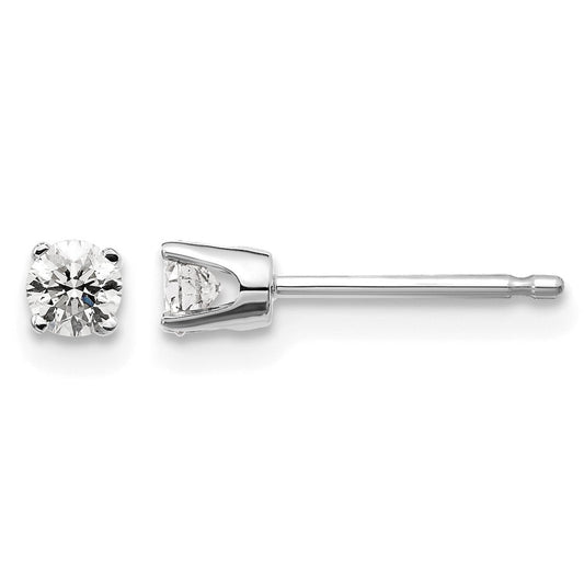 14kw .20ct I2 K-L Diamond Stud Push-on Post Earrings